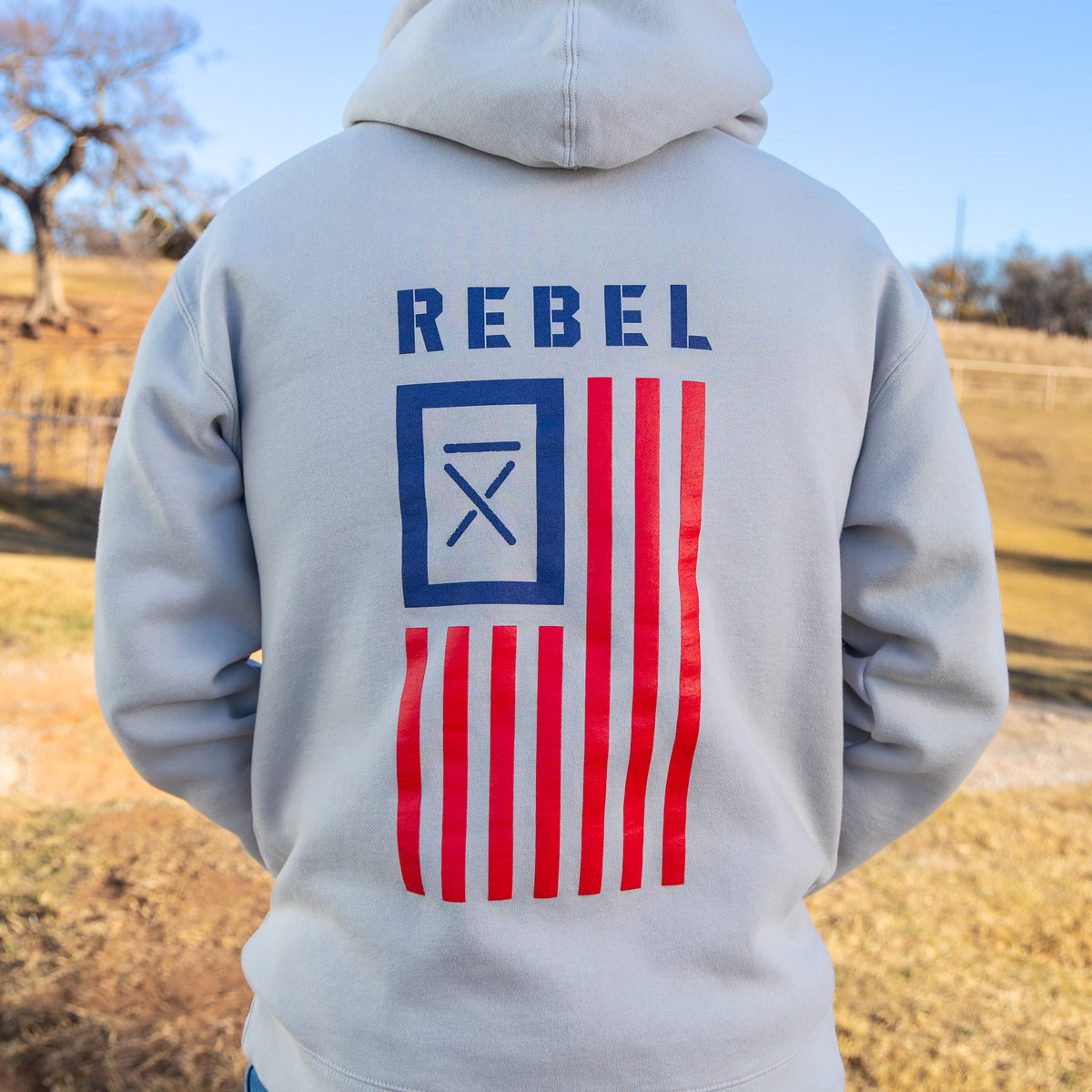 Blue Line American Flag Patch - Rebel Nation