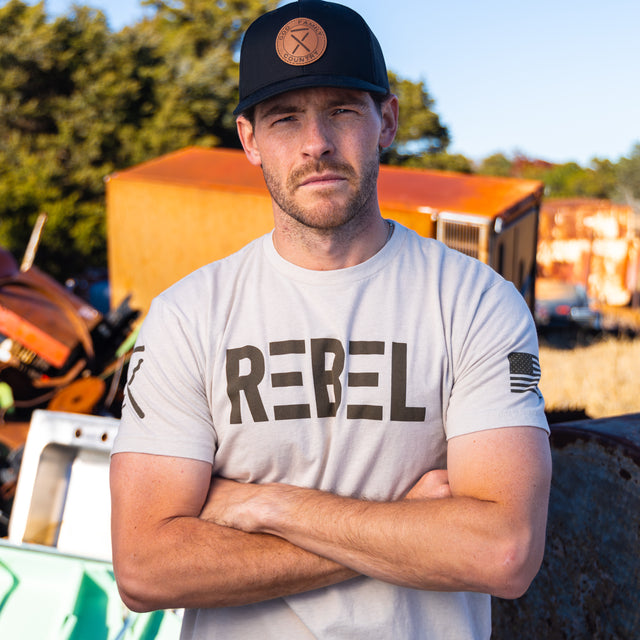 REBEL Light Tan T-Shirt