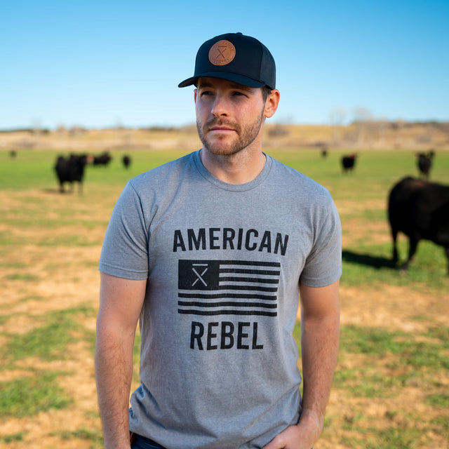 American Rebel T-Shirt - Heather Grey
