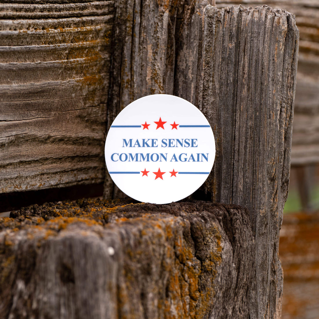 White - Make Sense Common Again Sticker