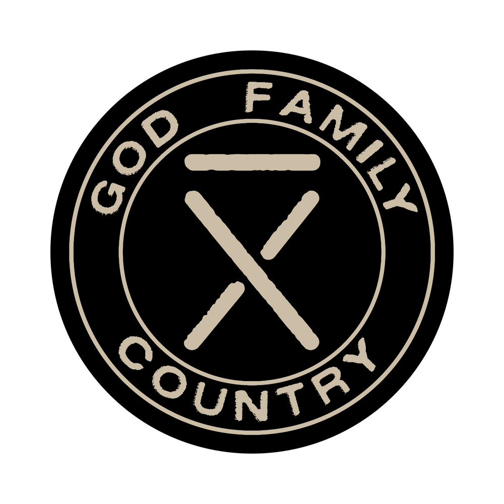 God. Family. Country. Sticker - Black