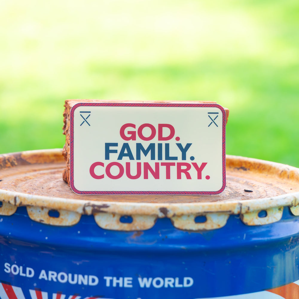 GOD. FAMILY. COUNTRY. Sticker