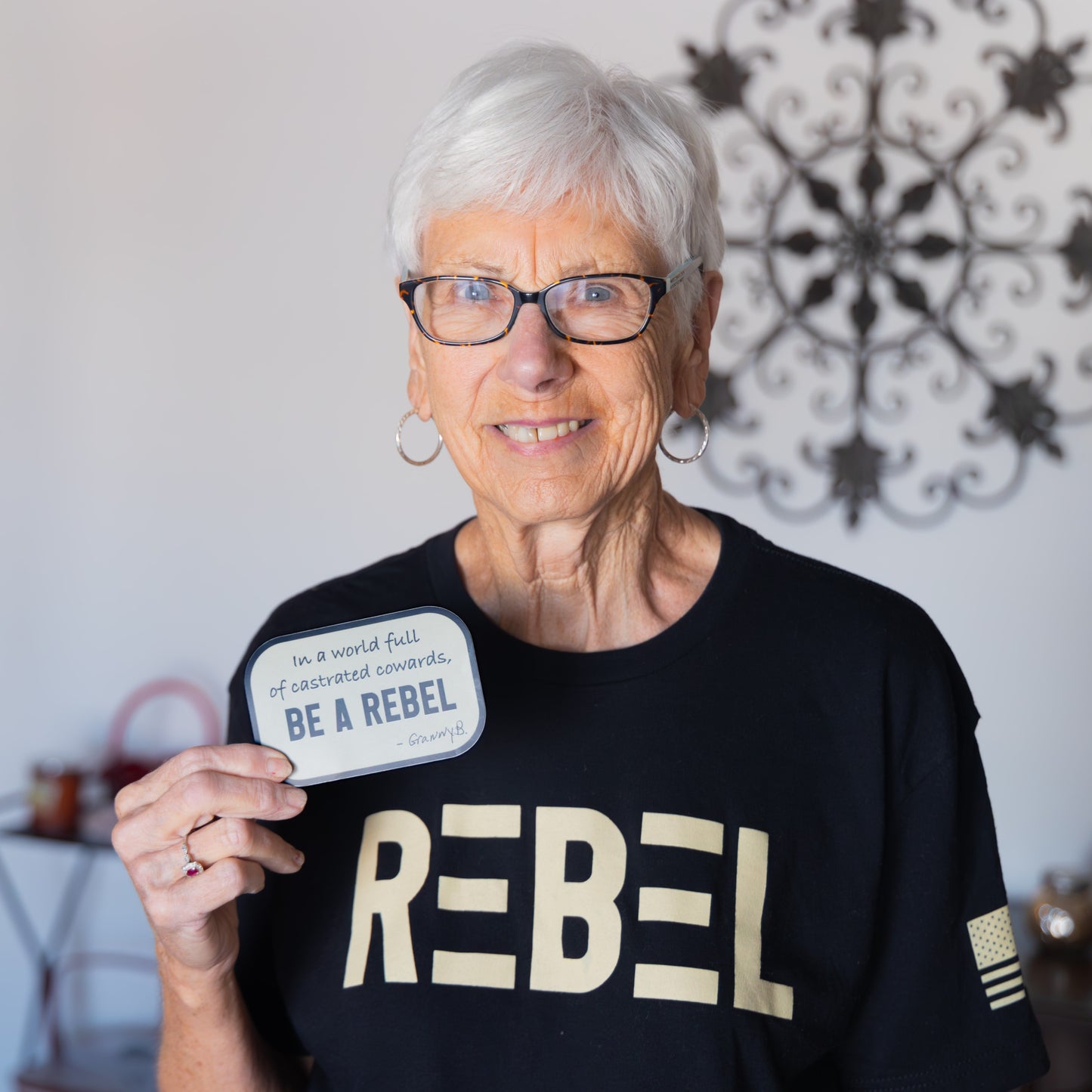 
                  
                    Granny's Rebel Quote Sticker
                  
                