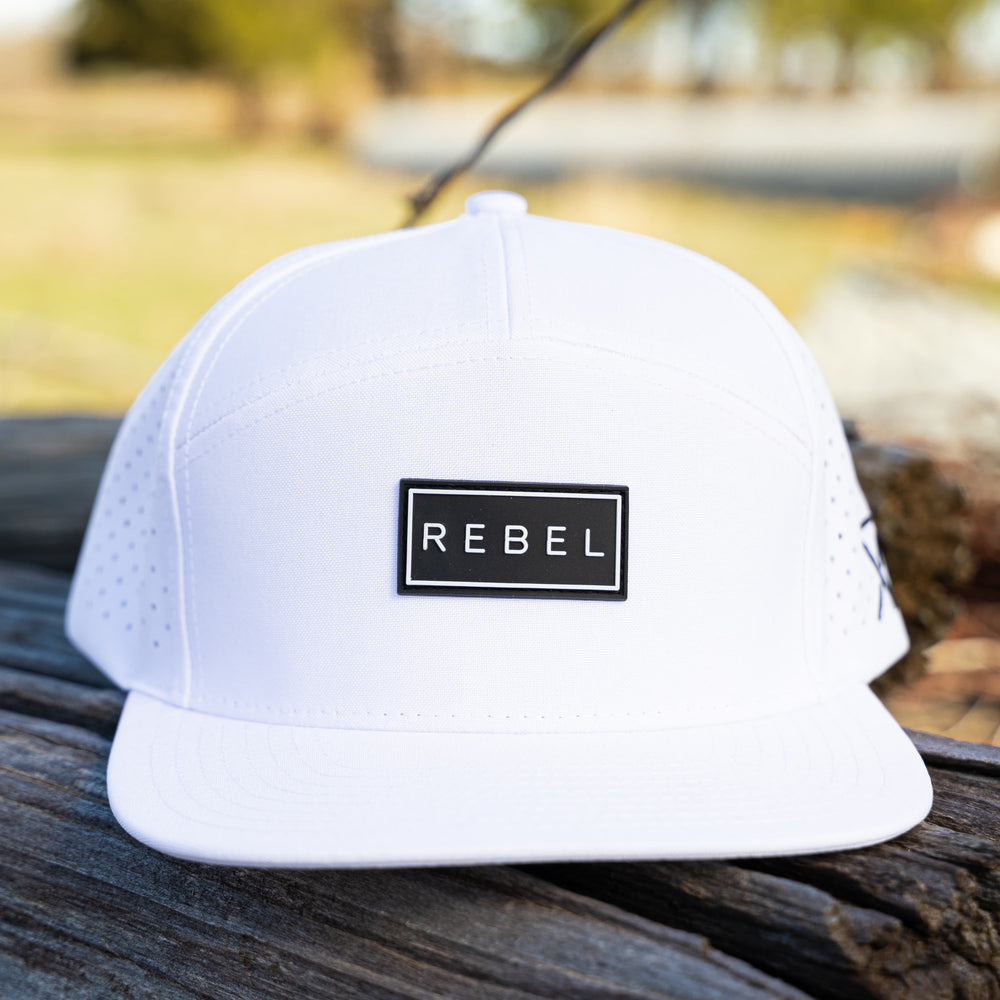 White Rebel 5 Panel Hat