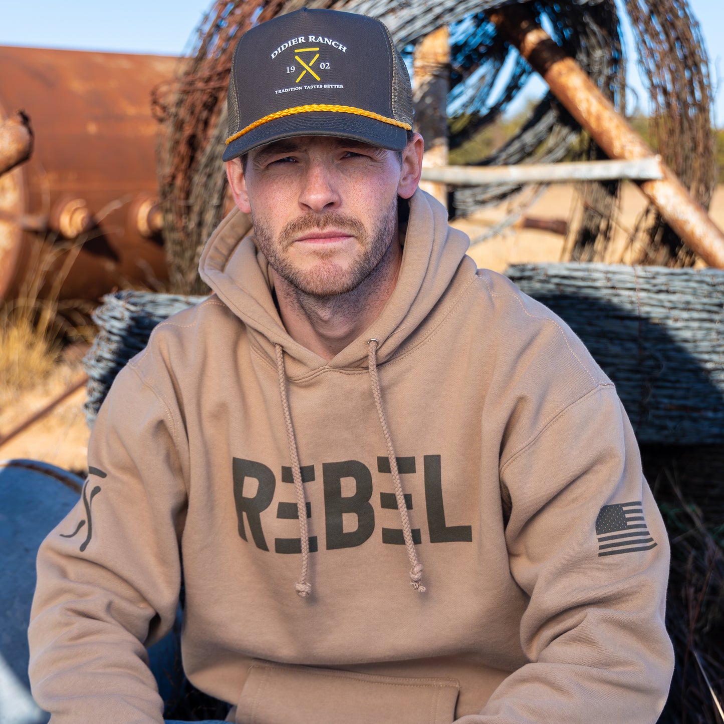 
                  
                    REBEL Sand Hoodie
                  
                