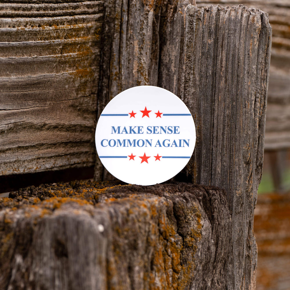 White - Make Sense Common Again Sticker